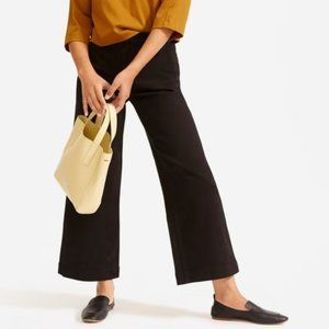 Everlane The Wide Leg High Rise Crop Pant True Black